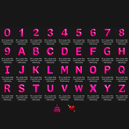 **Early Access MegaPack**  Premium 3D Style Digital Transparent PNG Suite 'Candy Shell Hot Pink'